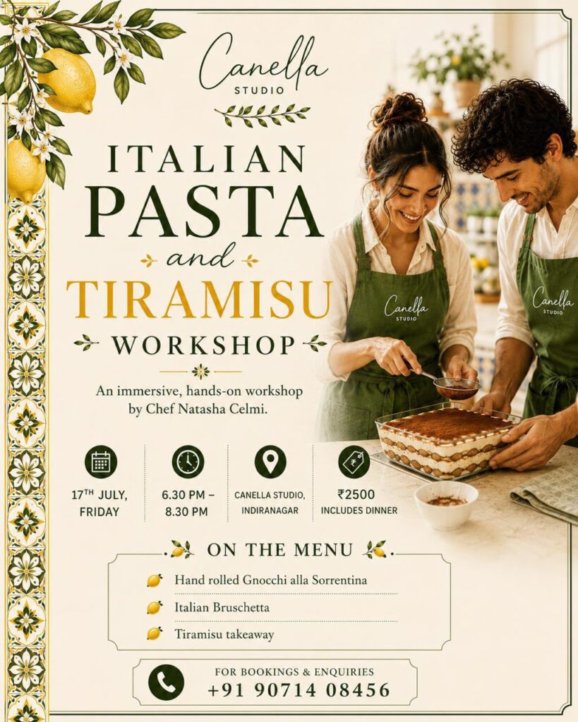 Italian Pasta and Tiramisu Workshop in Bangalore: Learn Authentic Italian Cooking