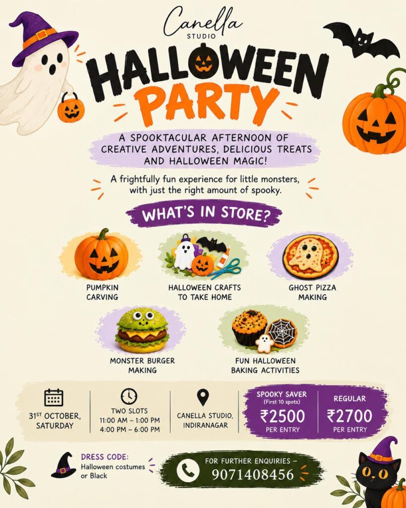 Halloween Party for Kids in Bangalore 2026: A Spooktacular Celebration at Canella Studio